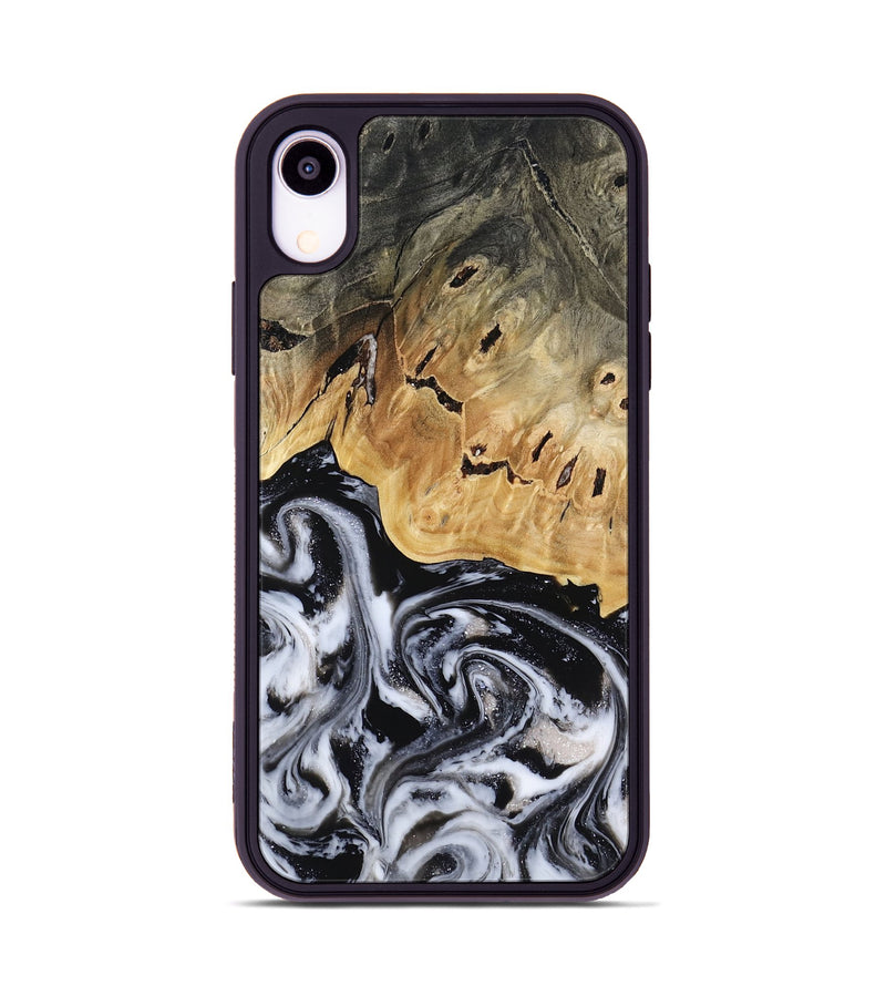 iPhone Xr Wood Phone Case - Oscar (Black & White, 817626)
