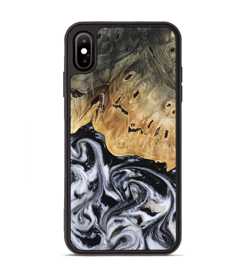 iPhone Xs Max Wood Phone Case - Oscar (Black & White, 817626)