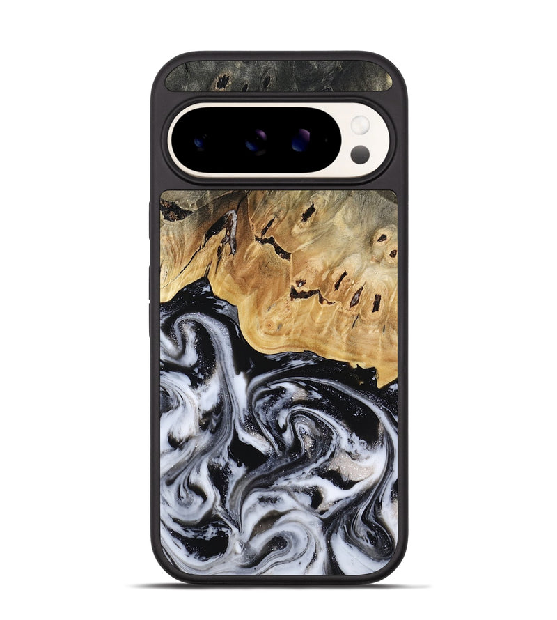 Pixel 9 Pro Wood Phone Case - Oscar (Black & White, 817626)