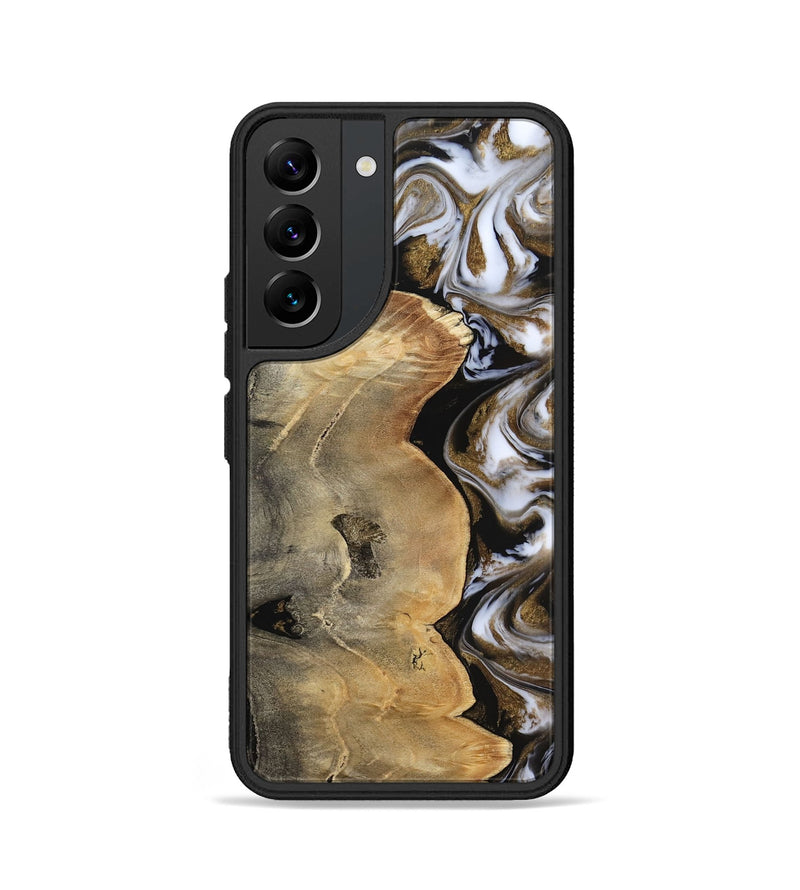 Galaxy S22 Wood Phone Case - Caleigh (Black & White, 817627)