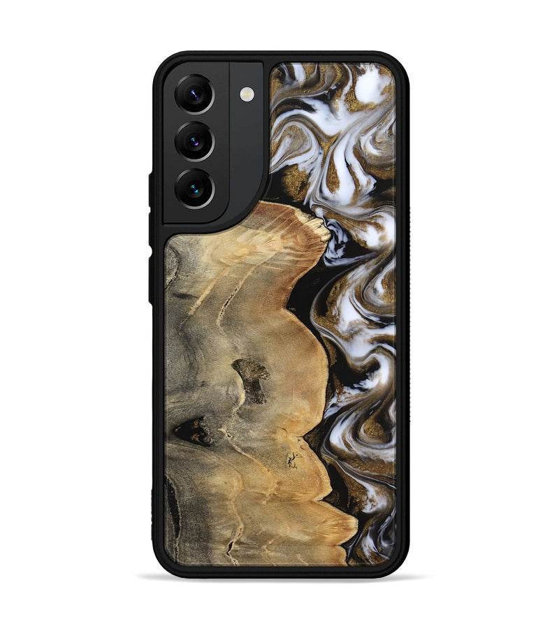 Galaxy S22 Plus Wood Phone Case - Caleigh (Black & White, 817627)