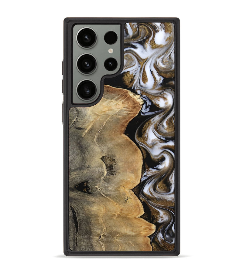 Galaxy S23 Ultra Wood Phone Case - Caleigh (Black & White, 817627)