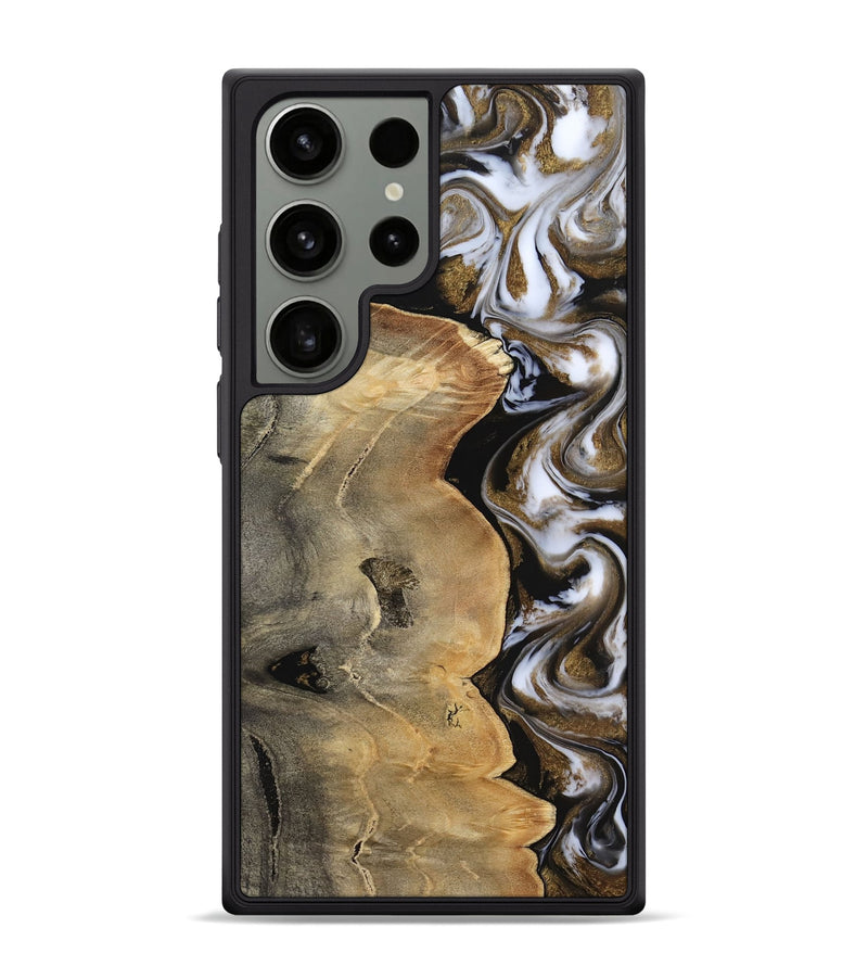 Galaxy S24 Ultra Wood Phone Case - Caleigh (Black & White, 817627)