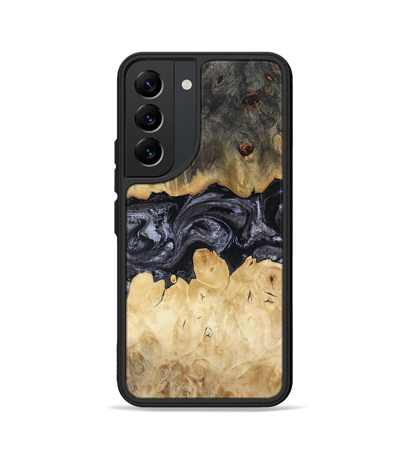 Galaxy S22 Wood Phone Case - Pennie (Black & White, 817628)