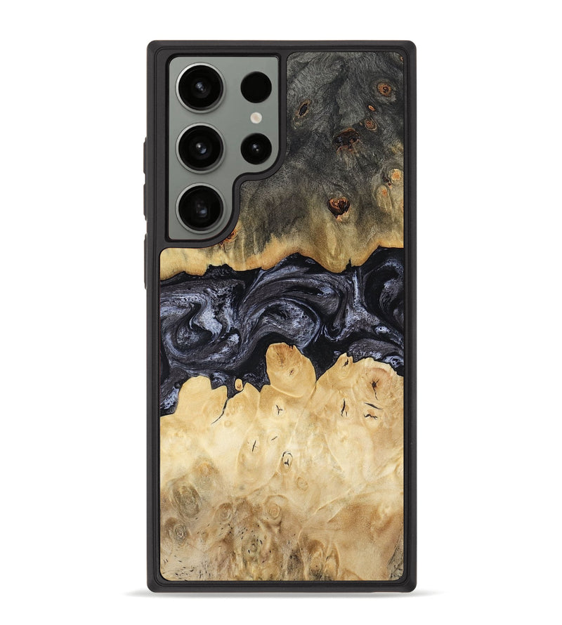 Galaxy S23 Ultra Wood Phone Case - Pennie (Black & White, 817628)