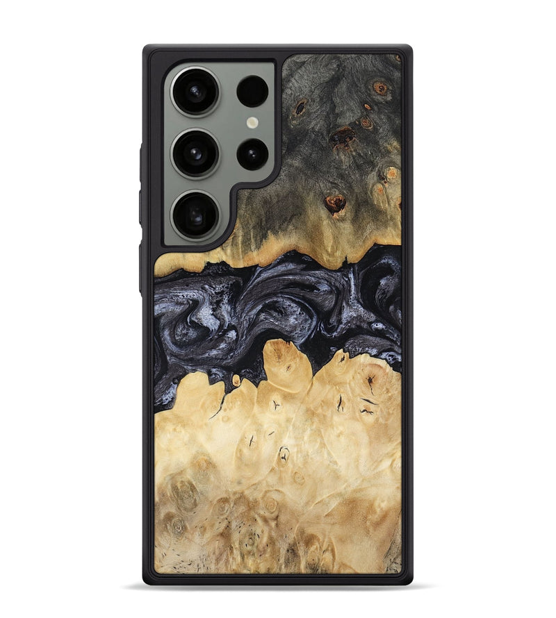 Galaxy S24 Ultra Wood Phone Case - Pennie (Black & White, 817628)