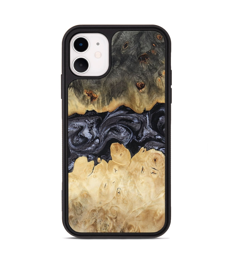 iPhone 11 Wood Phone Case - Pennie (Black & White, 817628)