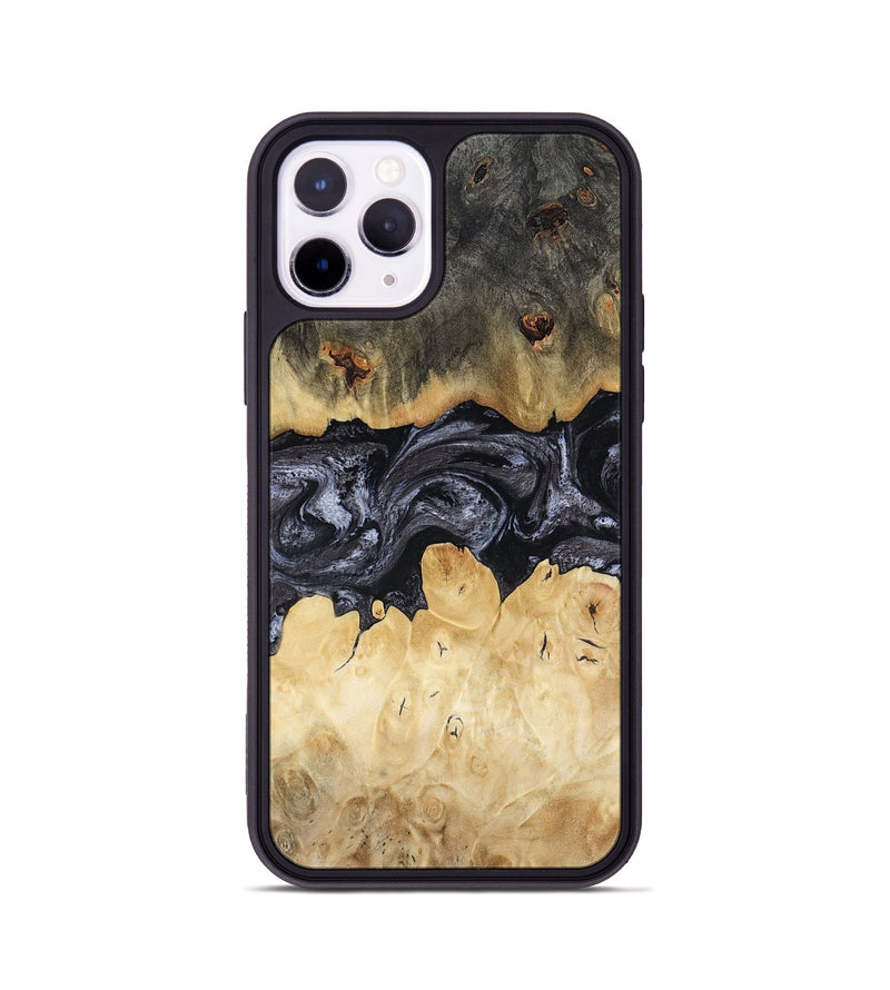 iPhone 11 Pro Wood Phone Case - Pennie (Black & White, 817628)