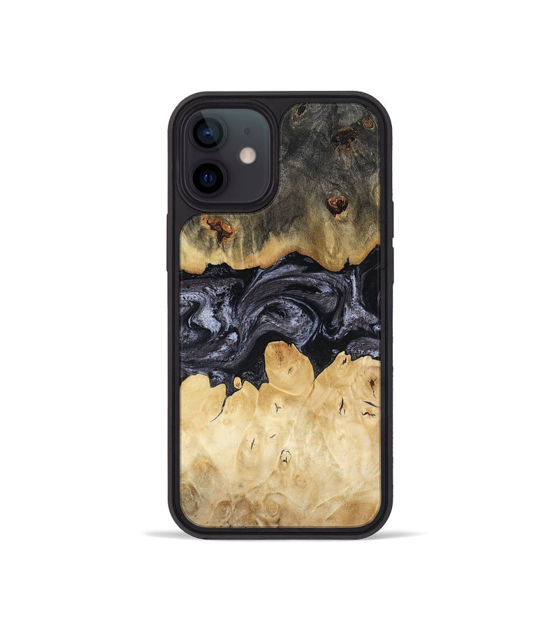 iPhone 12 mini Wood Phone Case - Pennie (Black & White, 817628)