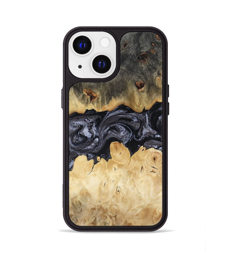 iPhone 13 Wood Phone Case - Pennie (Black & White, 817628)