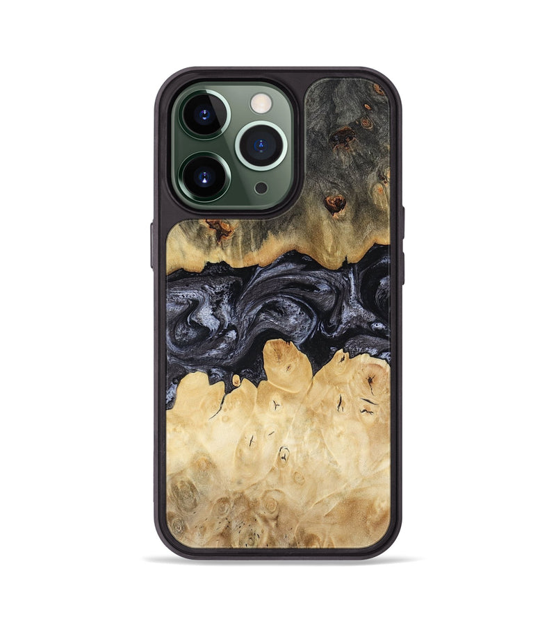 iPhone 13 Pro Wood Phone Case - Pennie (Black & White, 817628)
