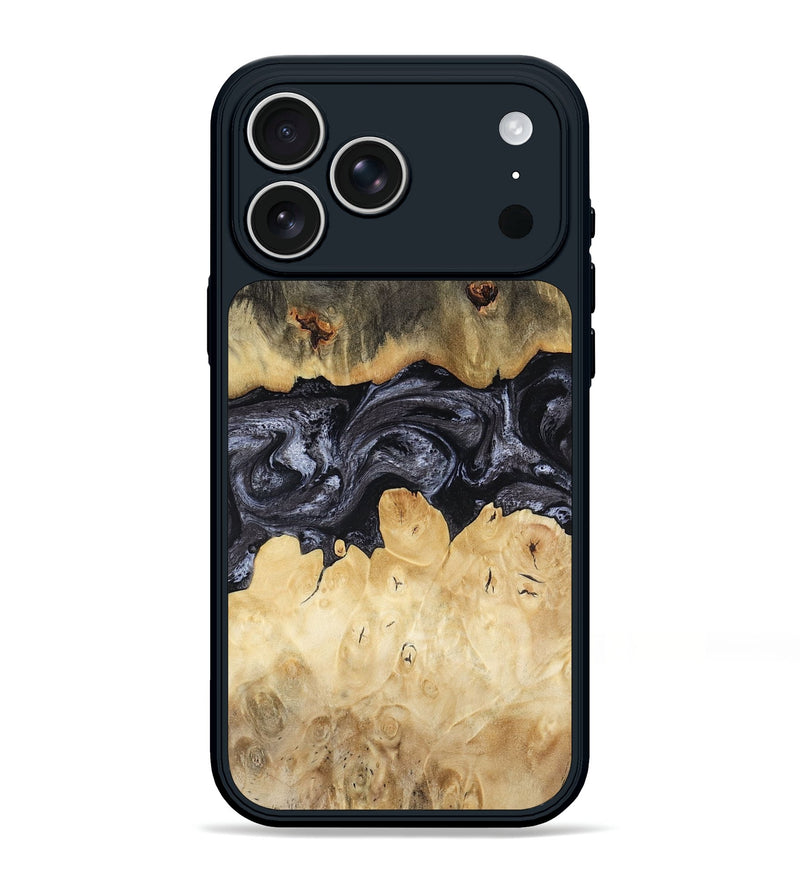 iPhone 17 Pro Max Wood Phone Case - Pennie (Black & White, 817628)