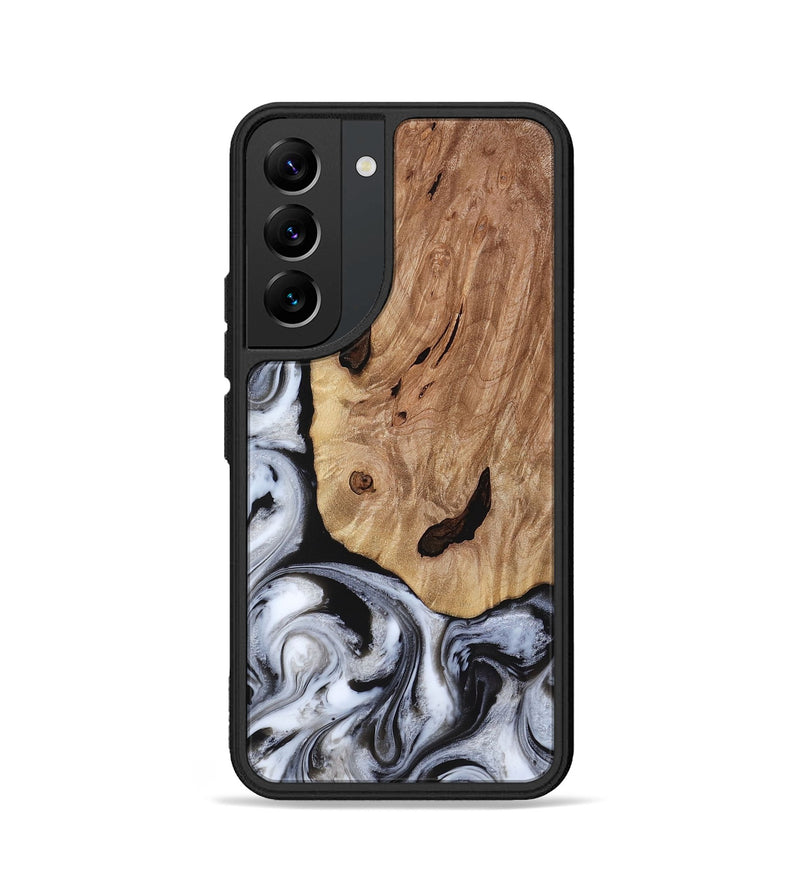 Galaxy S22 Wood Phone Case - Arielle (Black & White, 817629)
