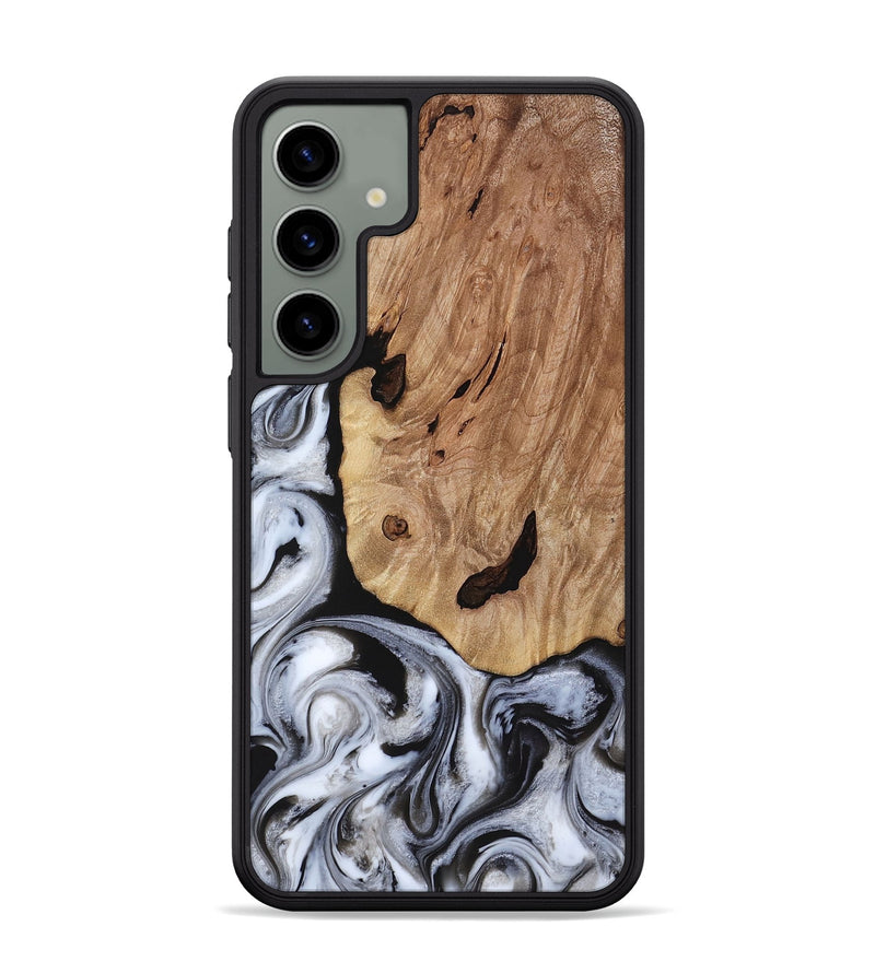 Galaxy S24 Plus Wood Phone Case - Arielle (Black & White, 817629)