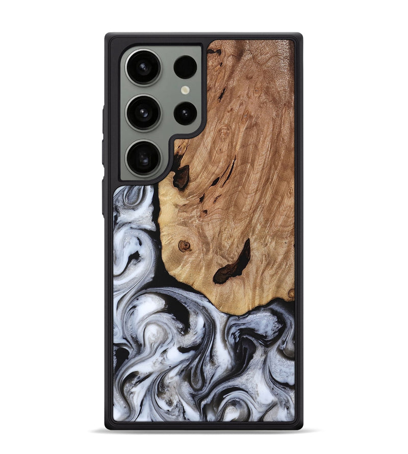 Galaxy S24 Ultra Wood Phone Case - Arielle (Black & White, 817629)