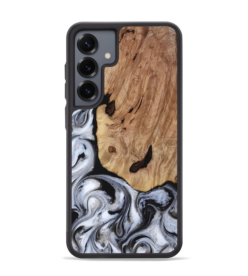 Galaxy S25 Plus Wood Phone Case - Arielle (Black & White, 817629)