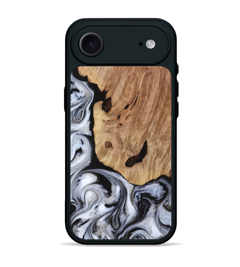 iPhone 17 Air Wood Phone Case - Arielle (Black & White, 817629)
