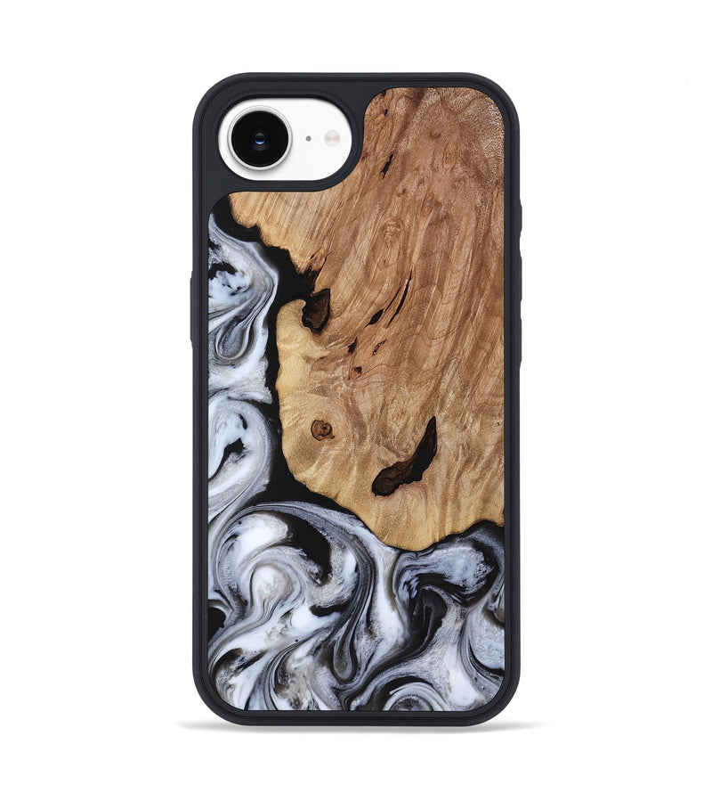 iPhone 17e Wood Phone Case - Arielle (Black & White, 817629)
