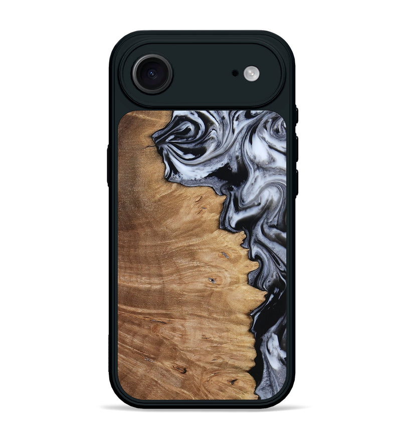 iPhone 17 Air Wood Phone Case - Aracely (Black & White, 817630)