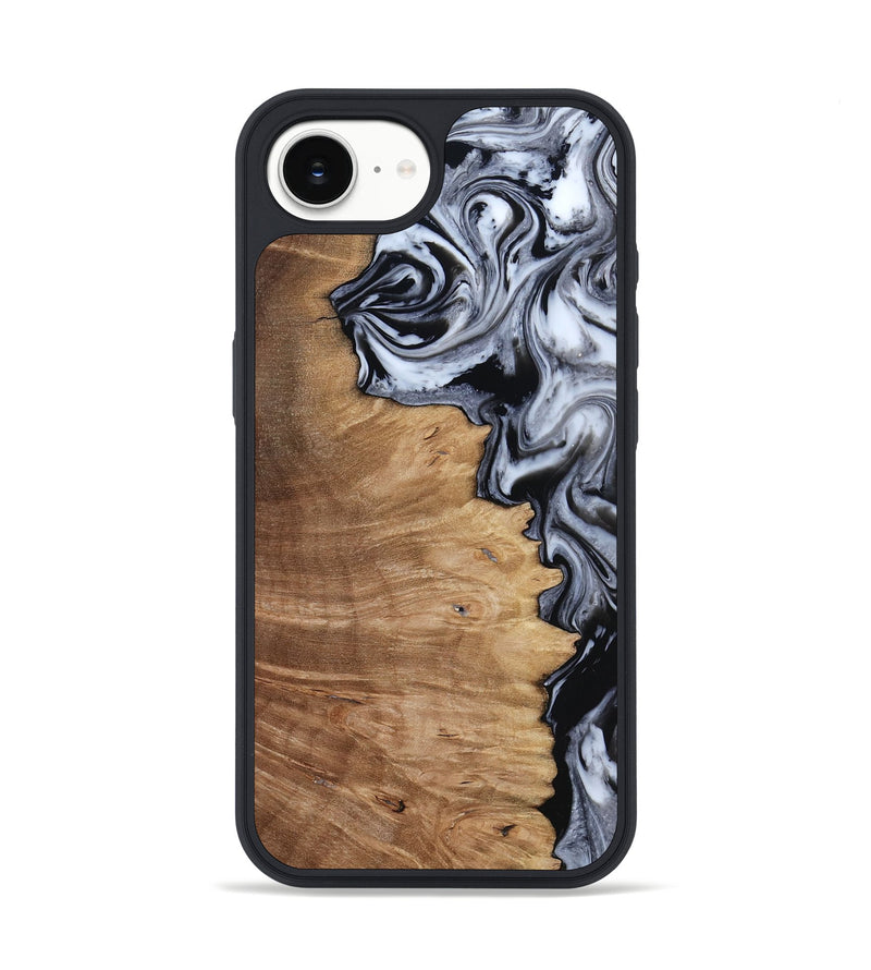 iPhone 17e Wood Phone Case - Aracely (Black & White, 817630)