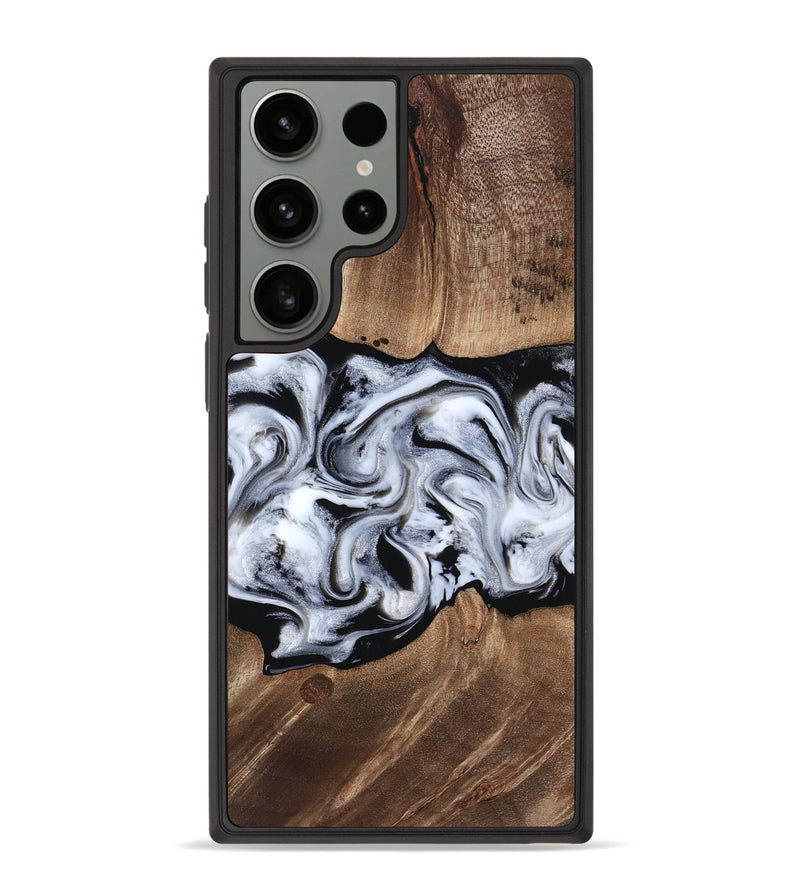 Galaxy S23 Ultra Wood Phone Case - America (Black & White, 817631)