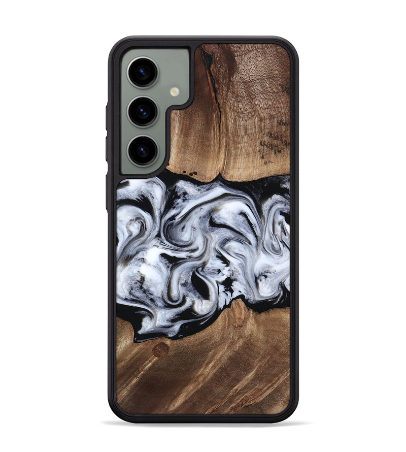 Galaxy S24 Plus Wood Phone Case - America (Black & White, 817631)