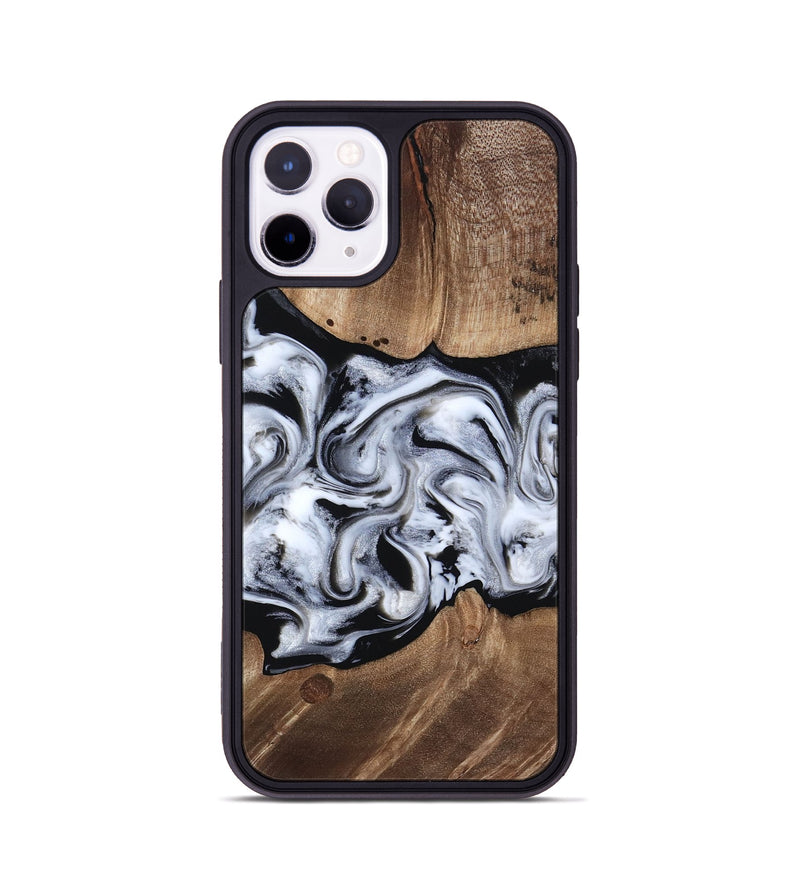 iPhone 11 Pro Wood Phone Case - America (Black & White, 817631)
