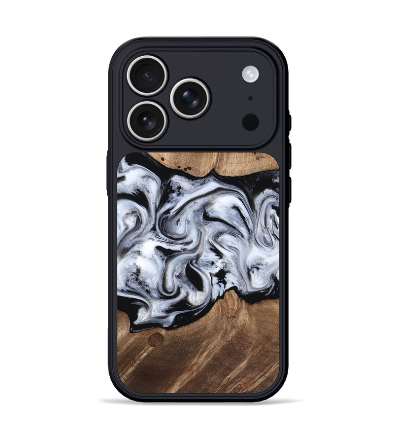 iPhone 17 Pro Wood Phone Case - America (Black & White, 817631)