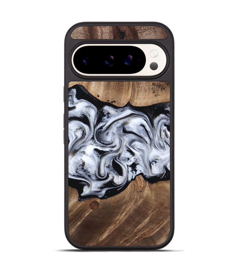 Pixel 9 Pro Wood Phone Case - America (Black & White, 817631)