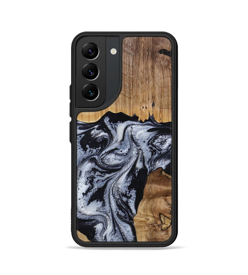 Galaxy S22 Wood Phone Case - Kanisha (Black & White, 817632)