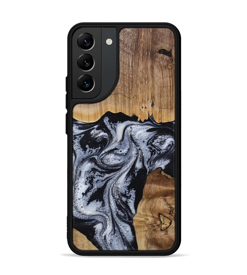 Galaxy S22 Plus Wood Phone Case - Kanisha (Black & White, 817632)