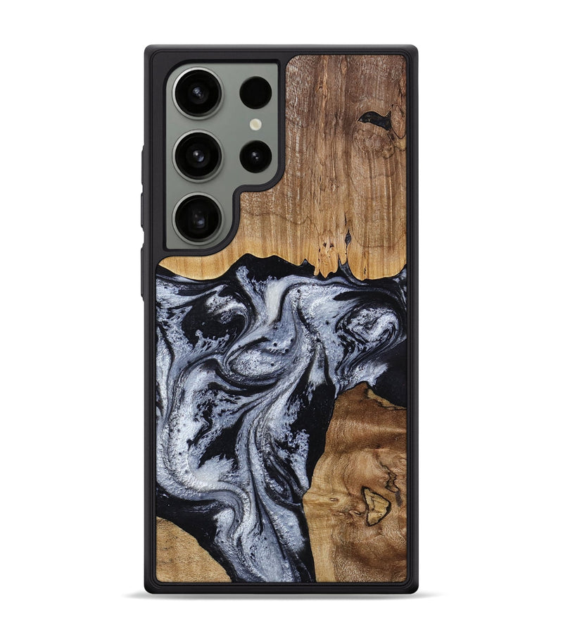 Galaxy S24 Ultra Wood Phone Case - Kanisha (Black & White, 817632)