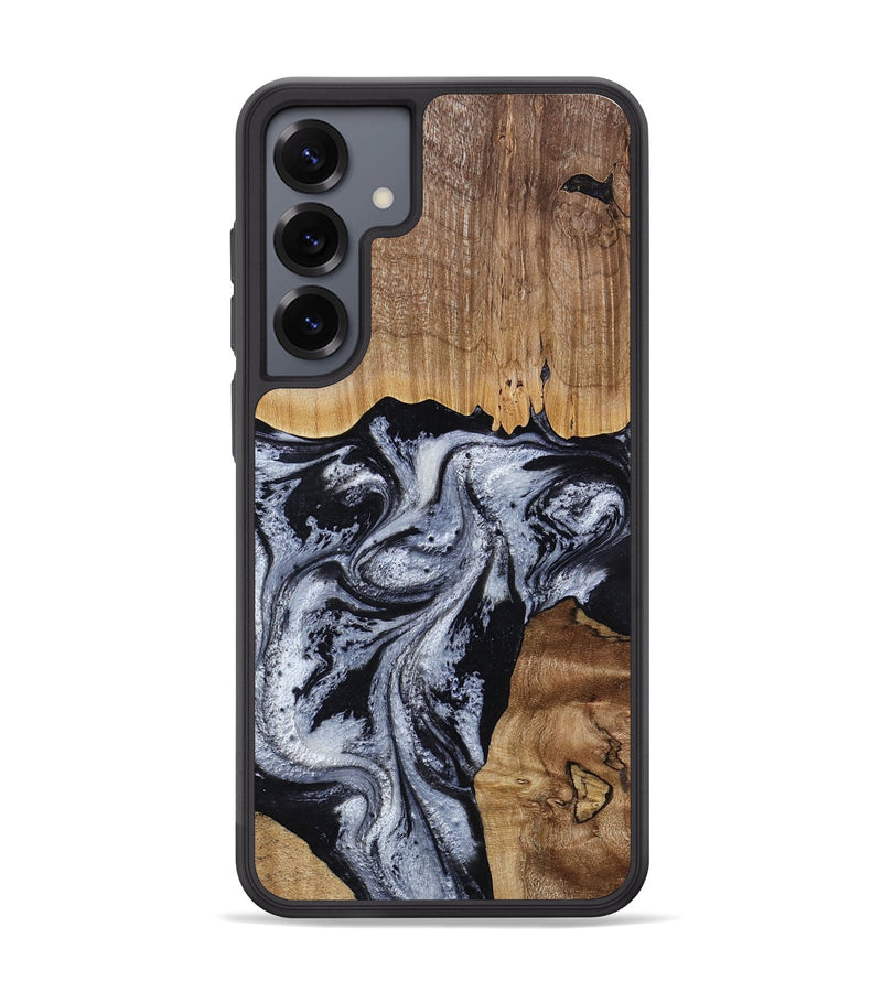 Galaxy S25 Plus Wood Phone Case - Kanisha (Black & White, 817632)