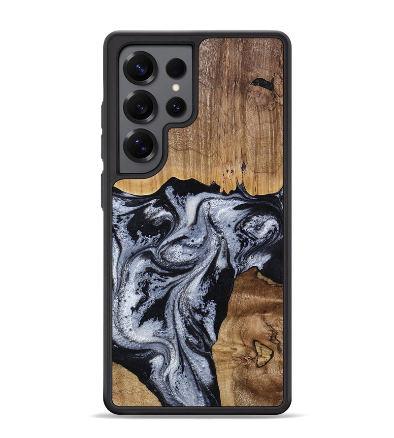 Galaxy S25 Ultra Wood Phone Case - Kanisha (Black & White, 817632)