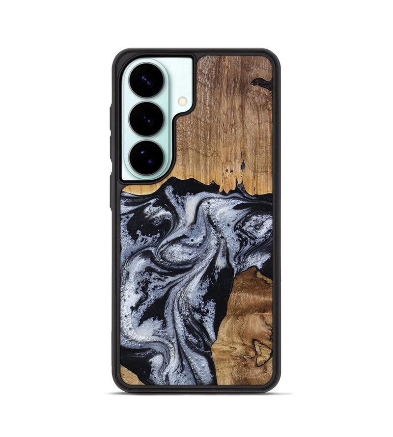Galaxy S26 Wood Phone Case - Kanisha (Black & White, 817632)