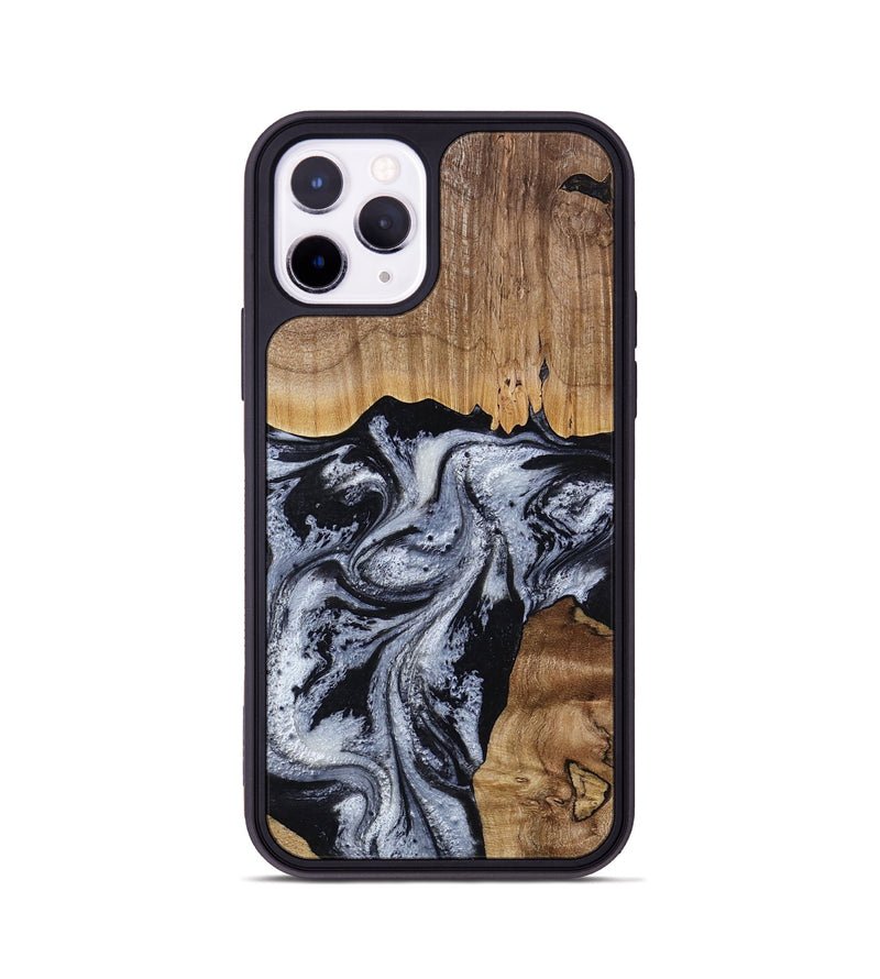 iPhone 11 Pro Wood Phone Case - Kanisha (Black & White, 817632)