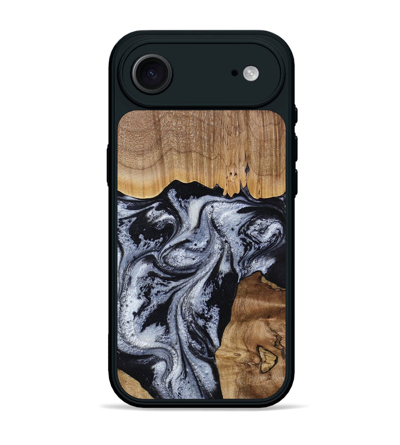 iPhone 17 Air Wood Phone Case - Kanisha (Black & White, 817632)