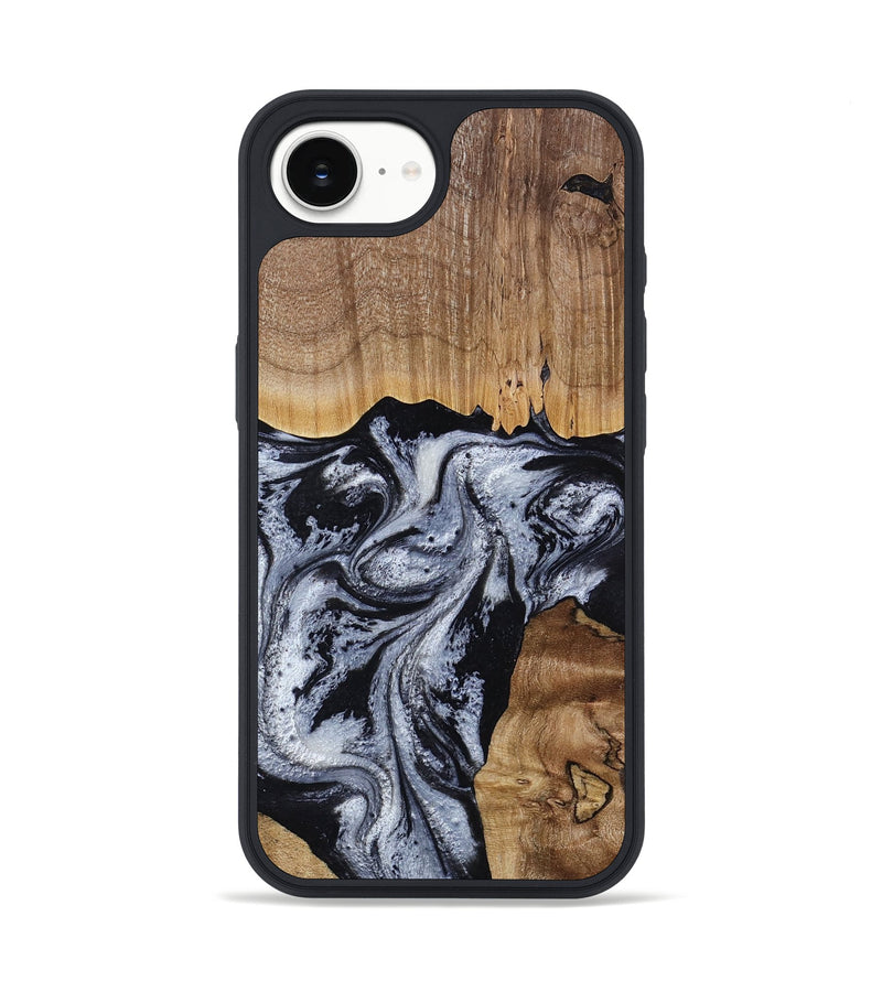 iPhone 17e Wood Phone Case - Kanisha (Black & White, 817632)