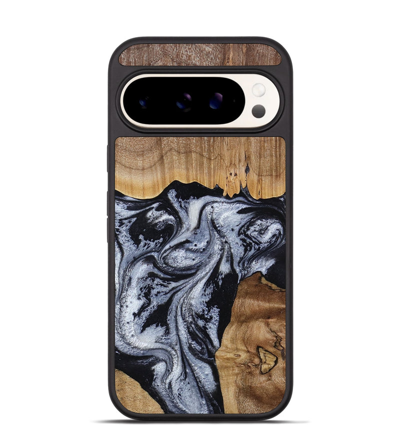 Pixel 9 Pro Wood Phone Case - Kanisha (Black & White, 817632)
