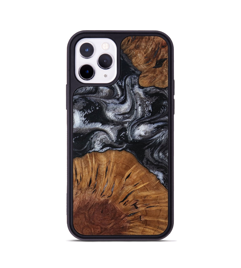 iPhone 11 Pro Wood Phone Case - Skye (Black & White, 817634)
