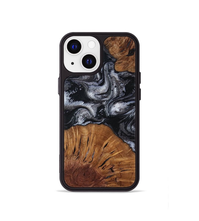 iPhone 13 mini Wood Phone Case - Skye (Black & White, 817634)