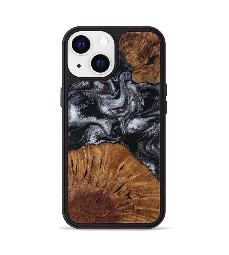 iPhone 13 Wood Phone Case - Skye (Black & White, 817634)