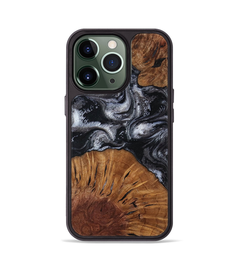 iPhone 13 Pro Wood Phone Case - Skye (Black & White, 817634)