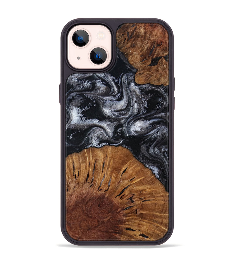 iPhone 14 Plus Wood Phone Case - Skye (Black & White, 817634)