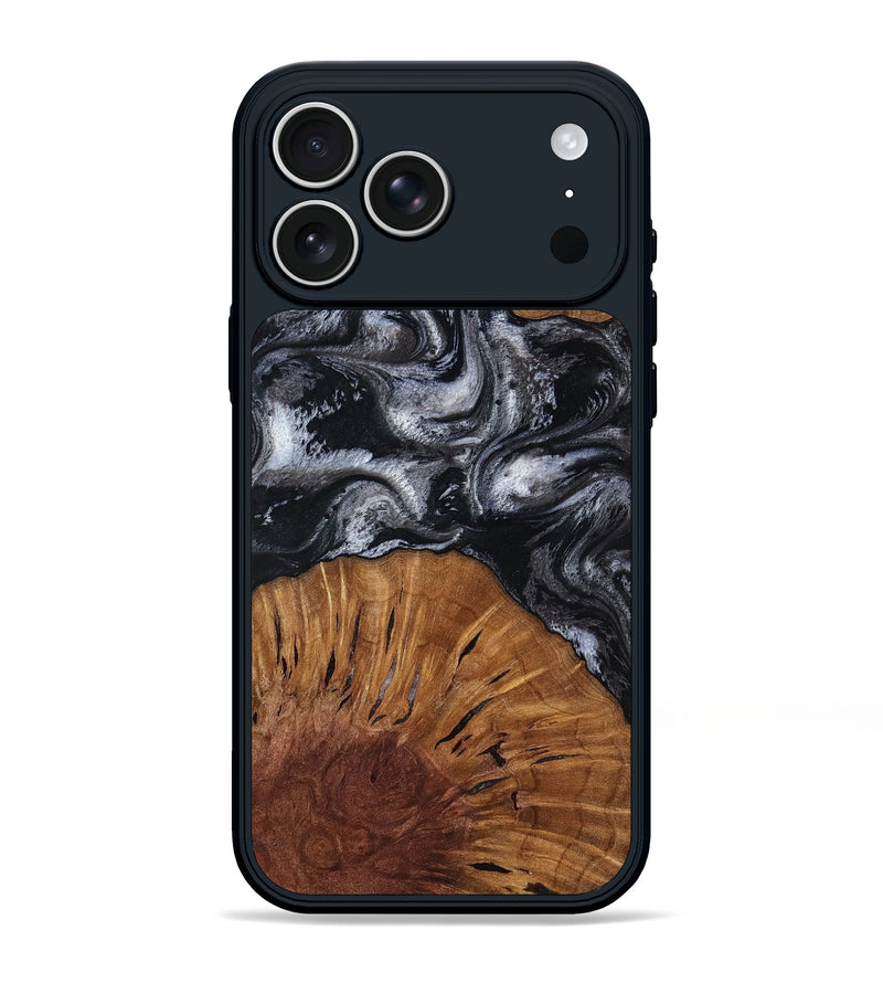 iPhone 17 Pro Max Wood Phone Case - Skye (Black & White, 817634)