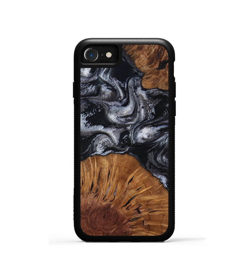 iPhone SE Wood Phone Case - Skye (Black & White, 817634)