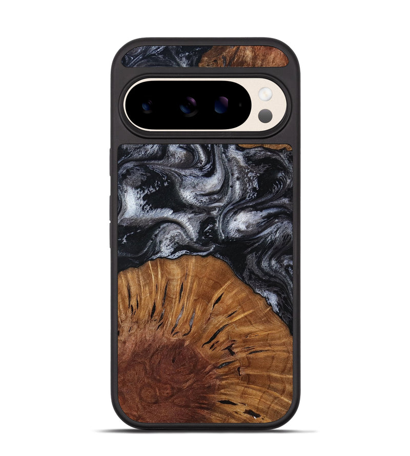 Pixel 10 Wood Phone Case - Skye (Black & White, 817634)