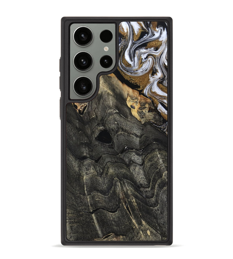 Galaxy S23 Ultra Wood Phone Case - Shelia (Black & White, 817635)
