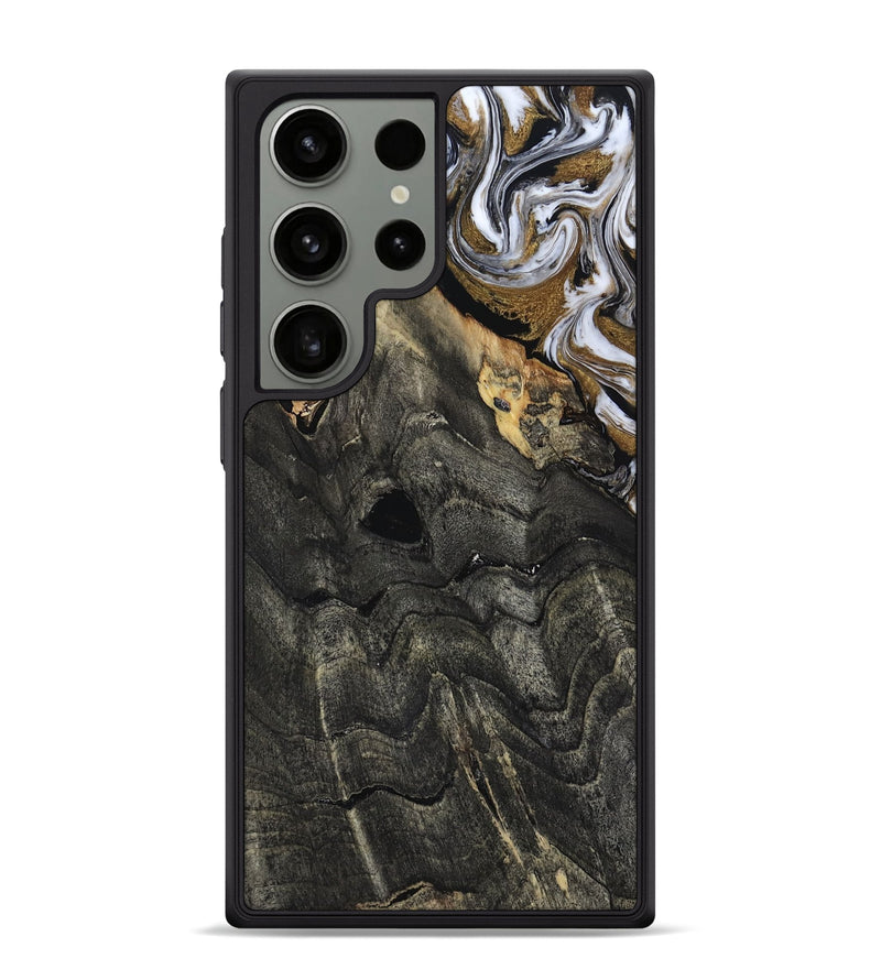 Galaxy S24 Ultra Wood Phone Case - Shelia (Black & White, 817635)
