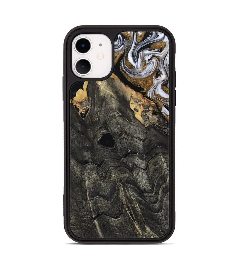 iPhone 11 Wood Phone Case - Shelia (Black & White, 817635)